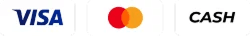 Accepted payments: Visa, Mastercard, Cash